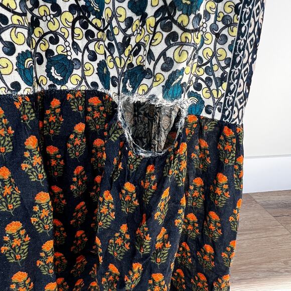 FREE PEOPLE Women's Bombay Mixed Print Duster In Navy Combo - Picture 6 of 9